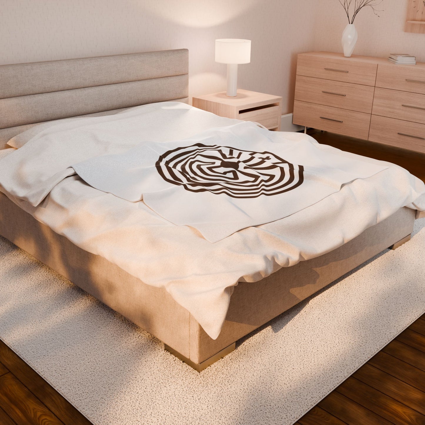 Cozy Velveteen Plush Blanket with Unique Labyrinth Design, Perfect for Home Decor, Gift for Friends, Relaxation, Cozy Nights, and [...]