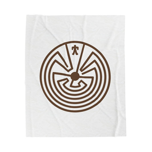 Cozy Velveteen Plush Blanket with Unique Labyrinth Design, Perfect for Home Decor, Gift for Friends, Relaxation, Cozy Nights, and [...]
