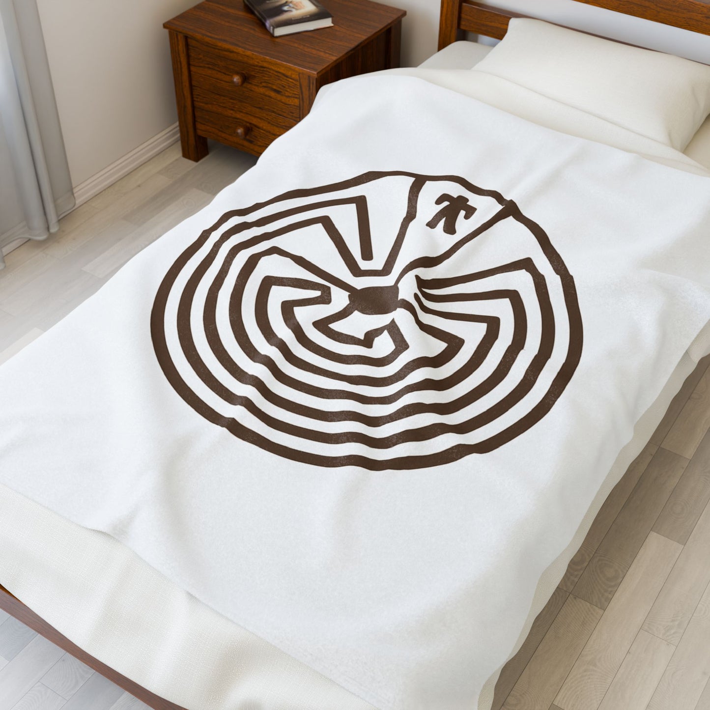 Cozy Velveteen Plush Blanket with Unique Labyrinth Design, Perfect for Home Decor, Gift for Friends, Relaxation, Cozy Nights, and [...]